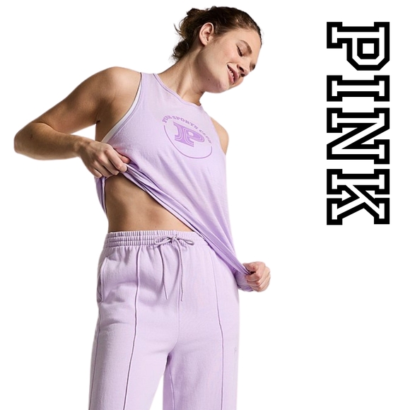 Victoria's Secret Pink - COTTON CROPPED RACERBACK TANK TOP - Picture 1 of 6